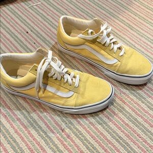 Vans Yellow and White Low-Top Sneakers